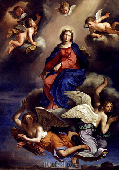 400x570 Assumption Of The Virgin Guercino Painting Reproduction 5448 - Assumption Of The Virgin Painting