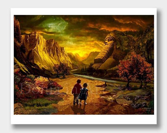 570x456 Nineveh Art, Assyrian Art, Haroot Paintings, Land Of Assyria - Assyrian Painting