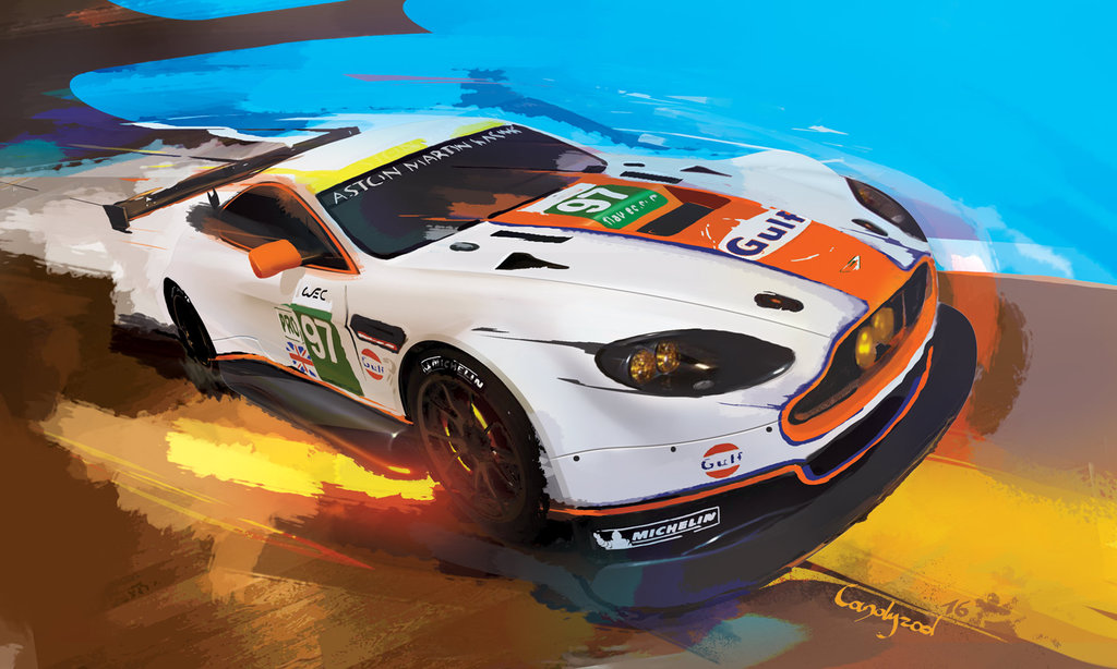 1024x614 Aston Martin Painting By Candyrod - Aston Martin Painting