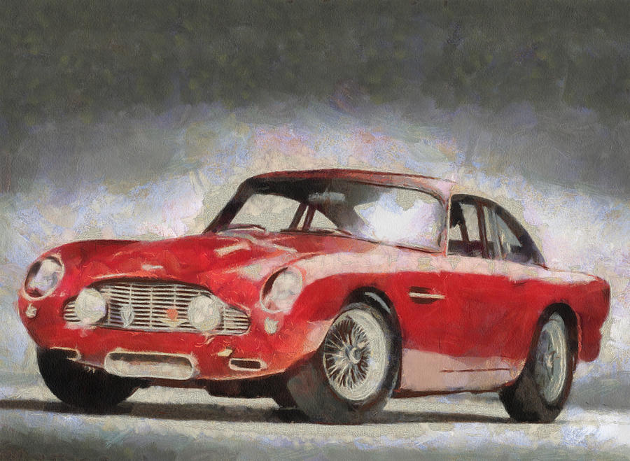 900x659 Retro Aston Martin Db5 1963 1965 Painting By Georgi Dimitrov - Aston Martin Painting