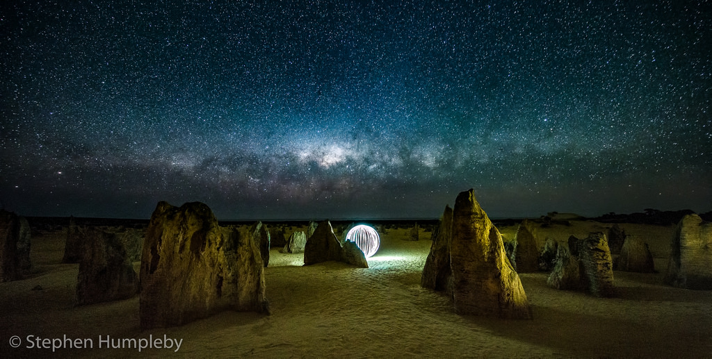 1024x517 Nambung Pinnacle Desert Astro And Light Painting. A Shot - Astro Painting