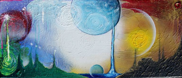 770x332 Saatchi Art Astro Journey 3, Source Painting By Michiko Takatsu - Astro Painting