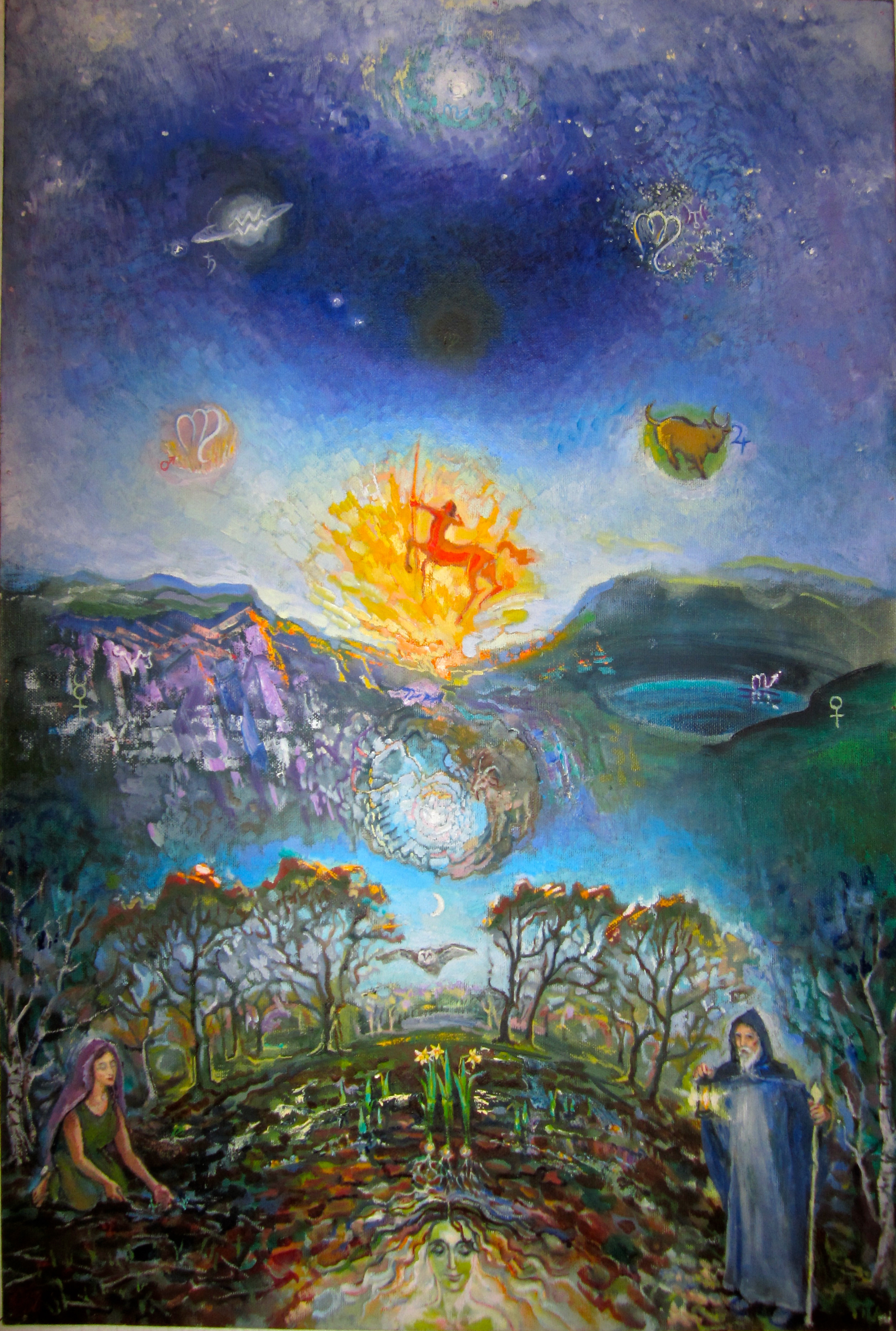 2513x3731 Rose Of The World Janeadamsart - Astrology Painting