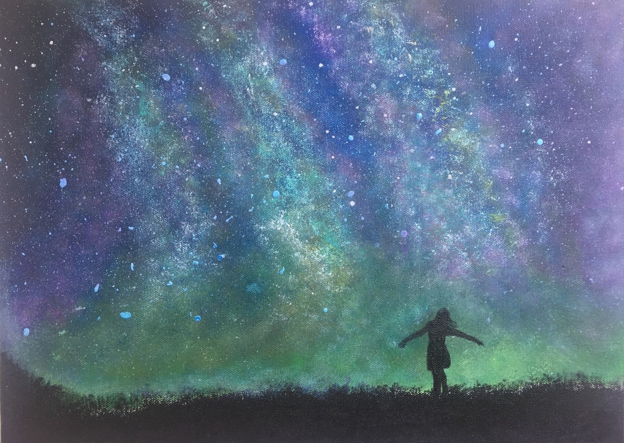 1280x910 Buy Celestial Embrace Handmade Painting By Shivangi Khandelwal - Astronomy Painting