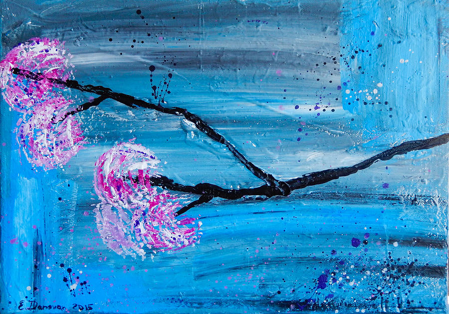 900x629 Asymmetry In Nature Abstract Floral Painting Painting By Eliza Donovan - Asymmetrical Painting