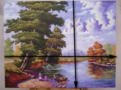 400x300 Fisherman's Return - Asymmetrical Painting