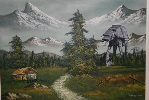 600x401 Star Wars Characters And Vehicles By David Vancook At At Thaeger - At At Painting