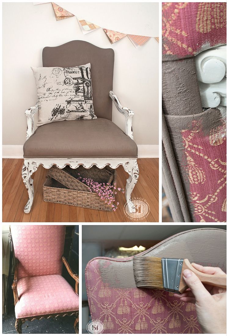 750x1102 Painting Fabric With Chalk Style Paints Granny Chair Makeover - At Painting