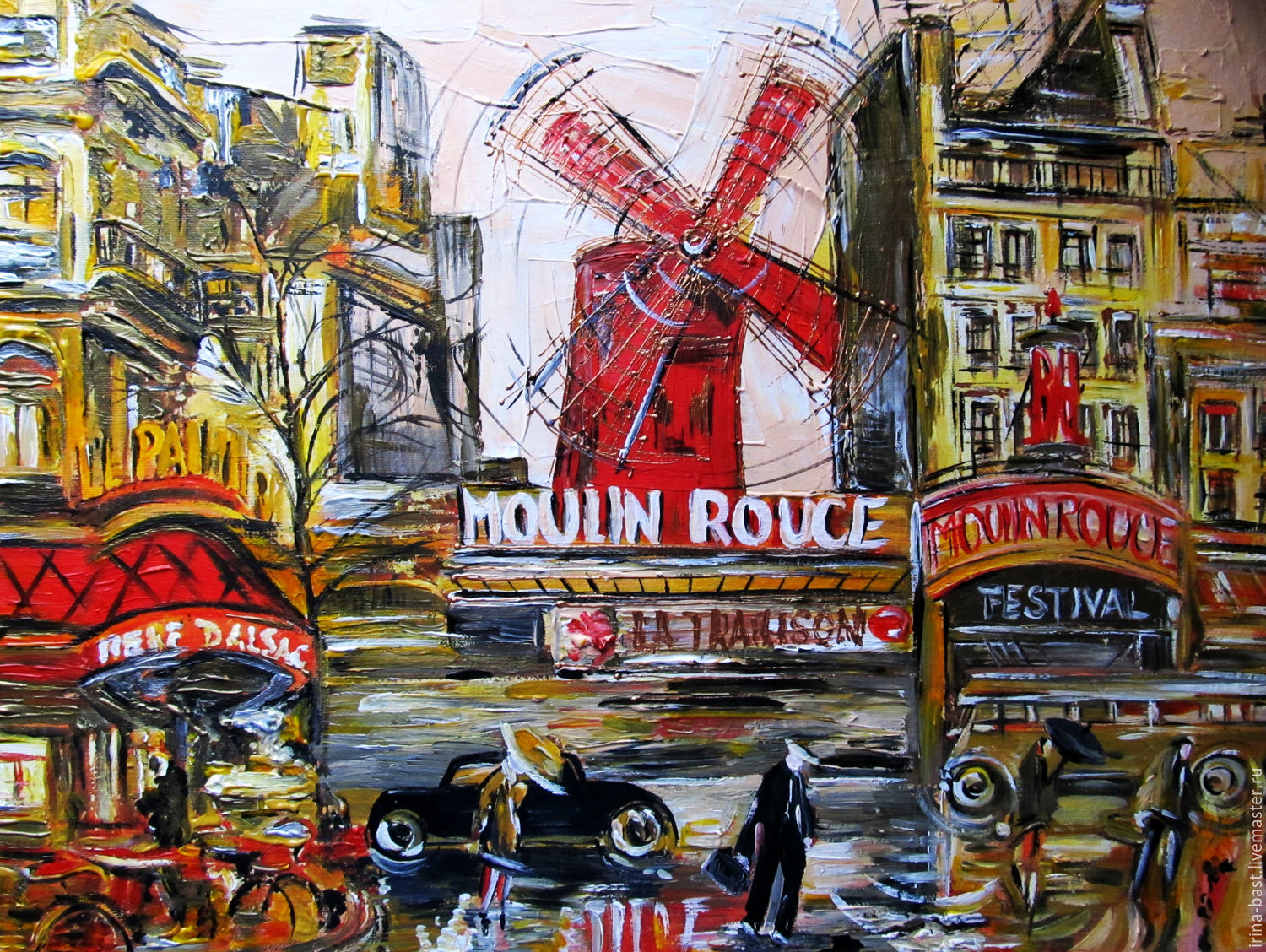 1500x1128 Painting In Style Impressionism Moulin Rouge. Paris Shop Online - At The Moulin Rouge Painting