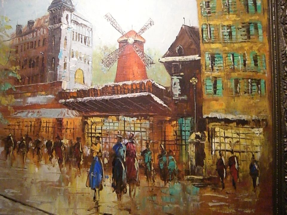 960x720 Paris Street Scene - At The Moulin Rouge Painting