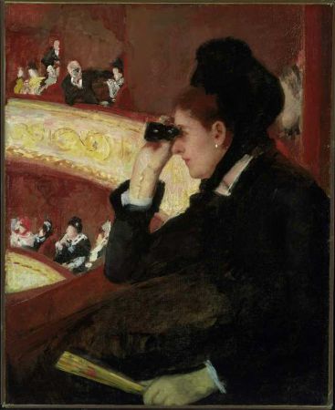 367x450 Mary Cassatt, Woman In Black - At The Opera Painting