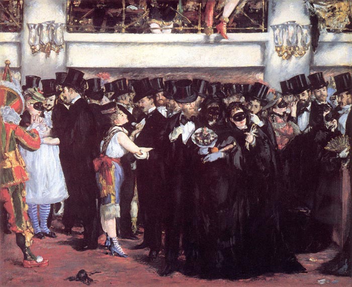 700x571 Masked Ball - At The Opera Painting