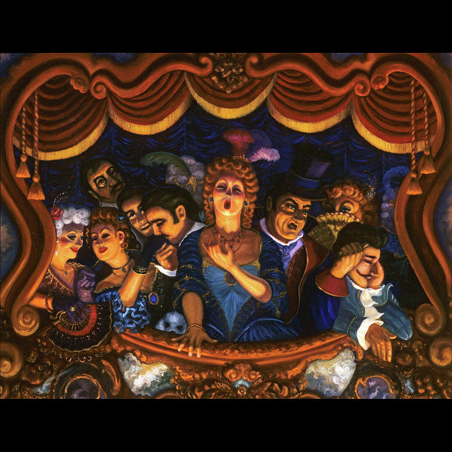 900x900 Night At The Paris Opera Painting By Scott Jones - At The Opera Painting