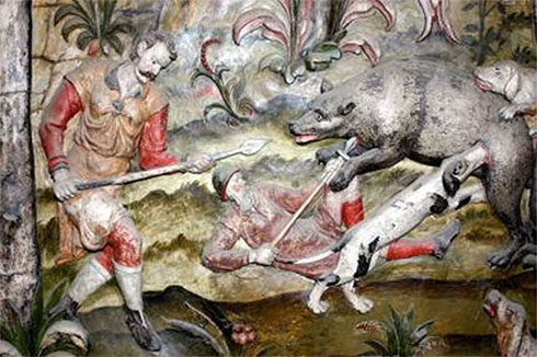 490x326 Atalanta And Hippomenes Overmantel - Atalanta And Hippomenes Painting