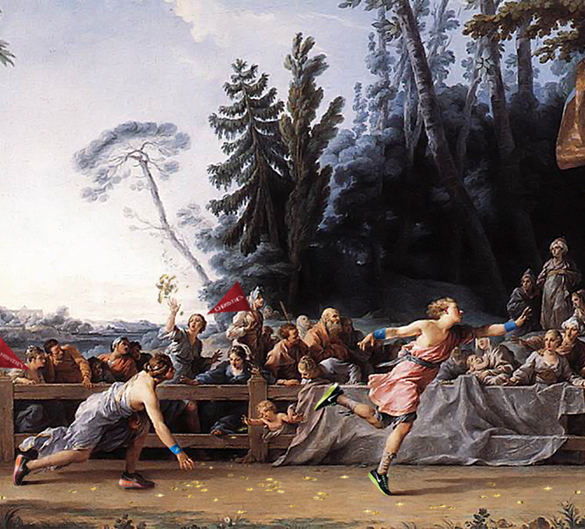 585x529 Old Masters Running To Beat Cancer Add Fineartforall - Atalanta And Hippomenes Painting