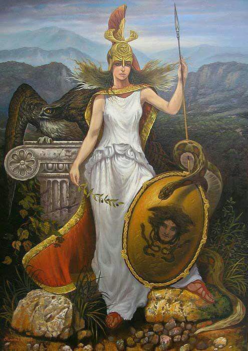 495x700 Entendendo A Mitologia Grega Otanix Amino Espiritualidade - Athena Goddess Painting