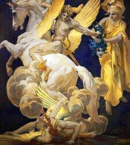 453x504 Picture Of Athena And Perseus - Athena Greek Goddess Painting