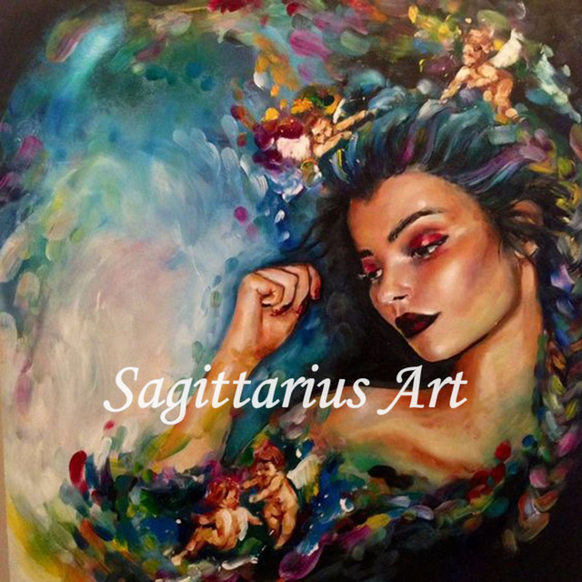 640x640 High Quality Hand Painted Art Athena Oil Painting On Canvas Modern - Athena Painting