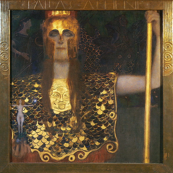 600x602 Klimt - Athena Painting