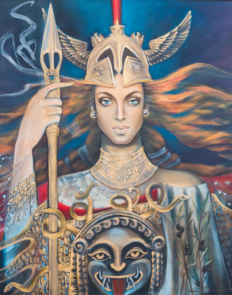 770x982 Saatchi Art Athena Painting By Daiva Luksaite - Athena Painting