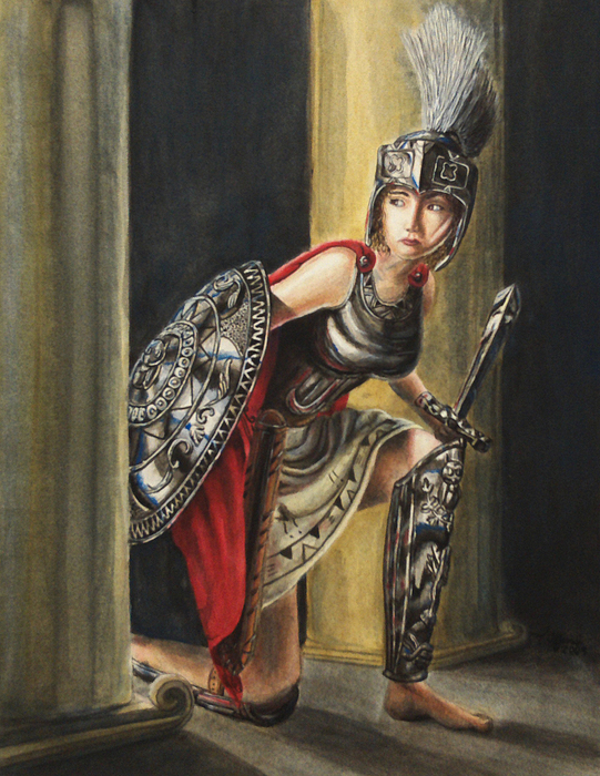 541x700 Athena Painting By Katie Alfonsi - Athena Painting