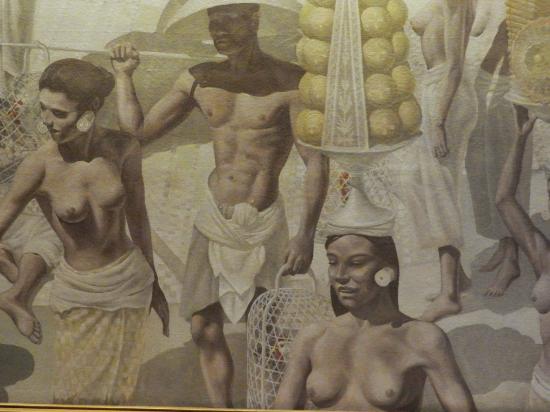 550x412 Close Up Of One Of The Wall Paintings. - Athletic Painting