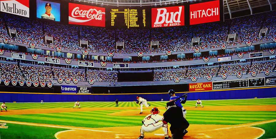 900x452 Atlanta Braves World Series Painting By T Kolendera - Atlanta Braves Painting