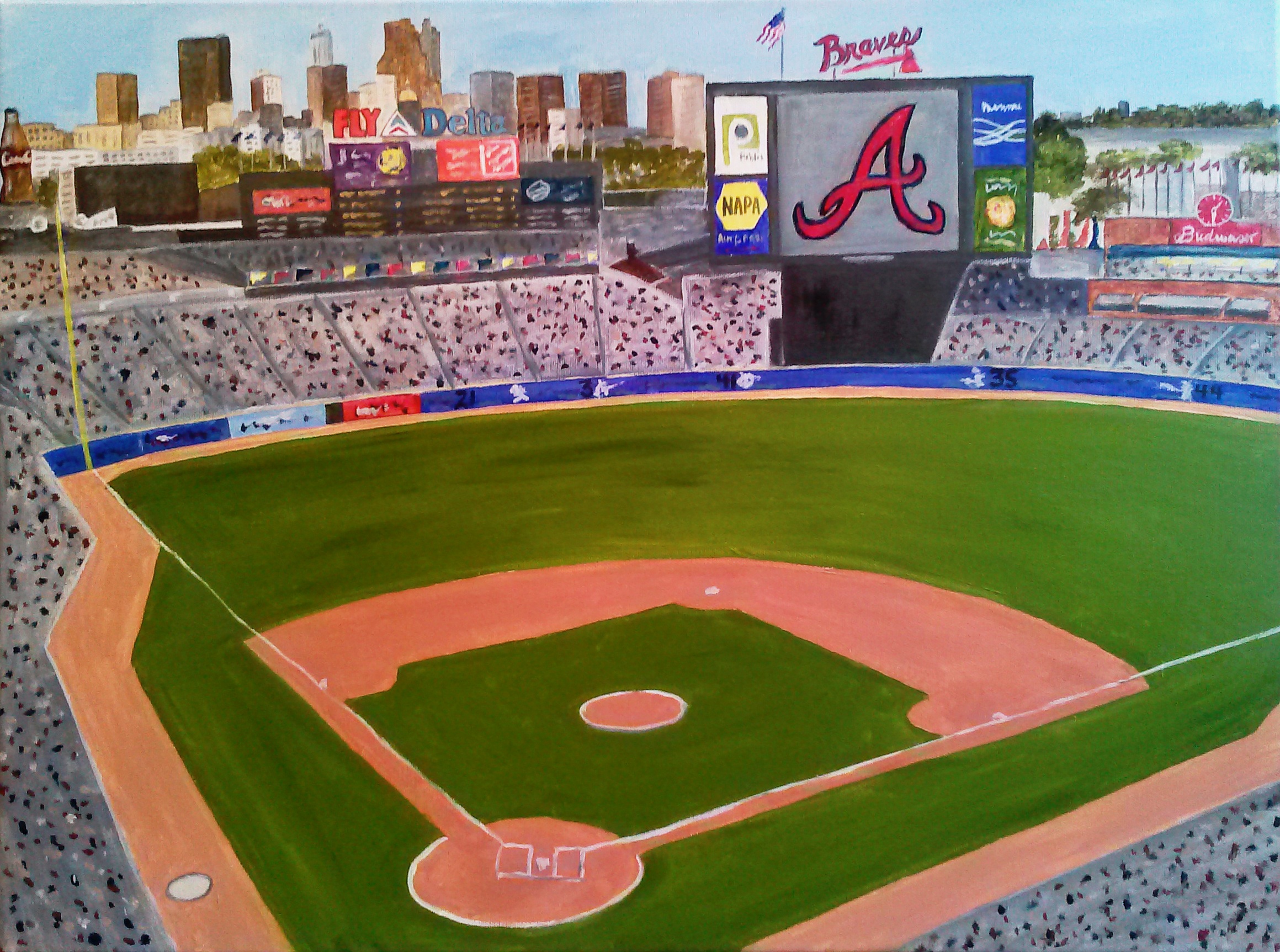 2319x1725 Turner Field A Place For Learning - Atlanta Braves Painting
