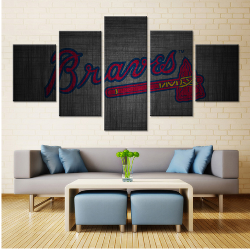 503x501 5 Piece Atlanta Braves Baseball Wall Art Canvas Paintings Sets - Atlanta Canvas Painting