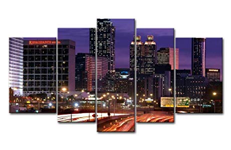 463x301 So Crazy Art 5 Piece Wall Art Painting Atlanta Busy - Atlanta Canvas Painting
