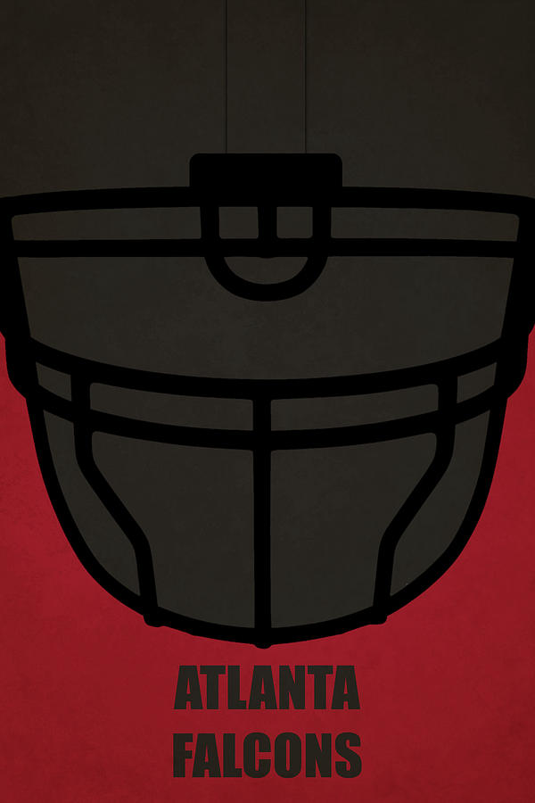 600x900 Atlanta Falcons Helmet Art Painting By Joe Hamilton - Atlanta Falcons Painting