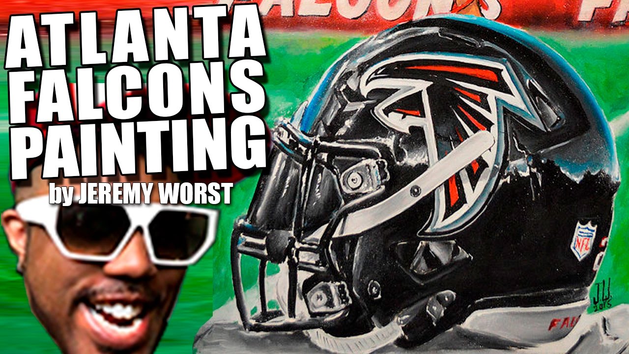 1280x720 Jeremy Worst Painting Atlanta Falcons Helmet Art Statium Rise Up - Atlanta Falcons Painting