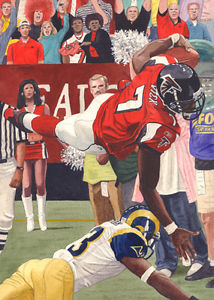 214x300 Michael Vick Atlanta Falcons Original Painting Ebay - Atlanta Falcons Painting