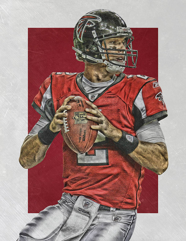 600x780 Matt Ryan Atlanta Falcons Art 2 Art Print By Joe Hamilton - Atlanta Falcons Painting