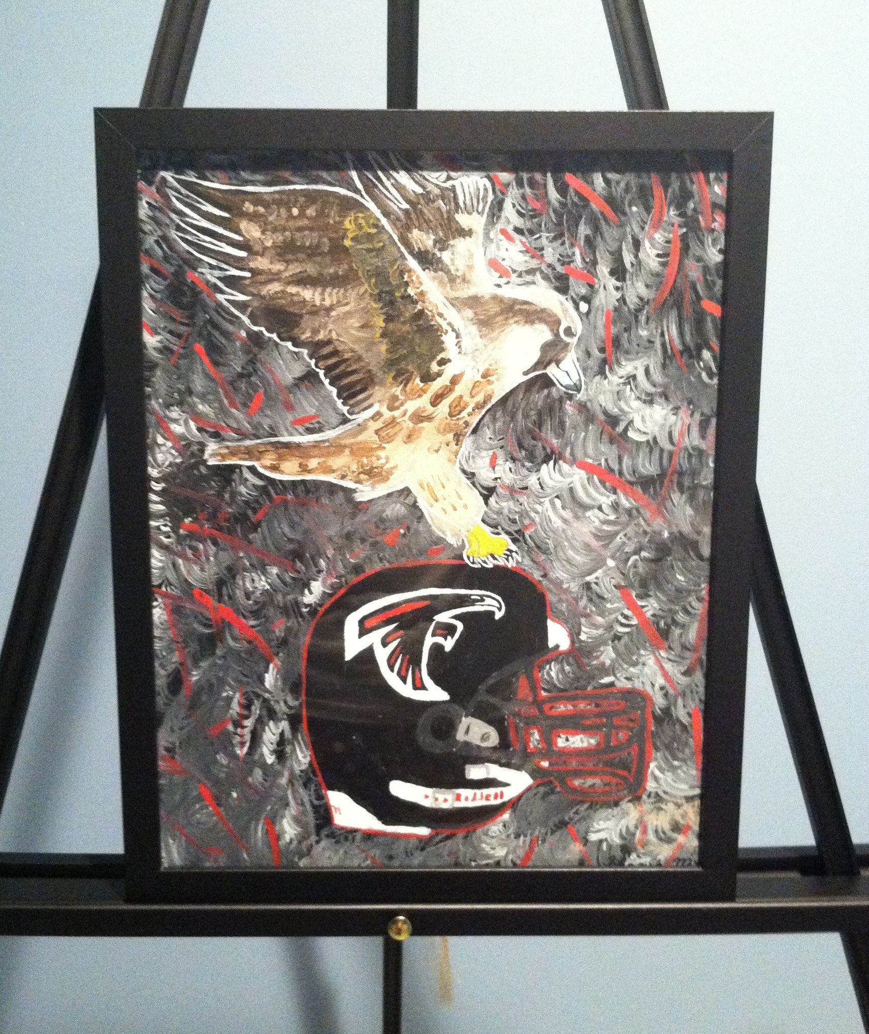 1711x2037 Atlanta Falcons Fan Art 11x14 Gias Organic Llc - Atlanta Falcons Painting