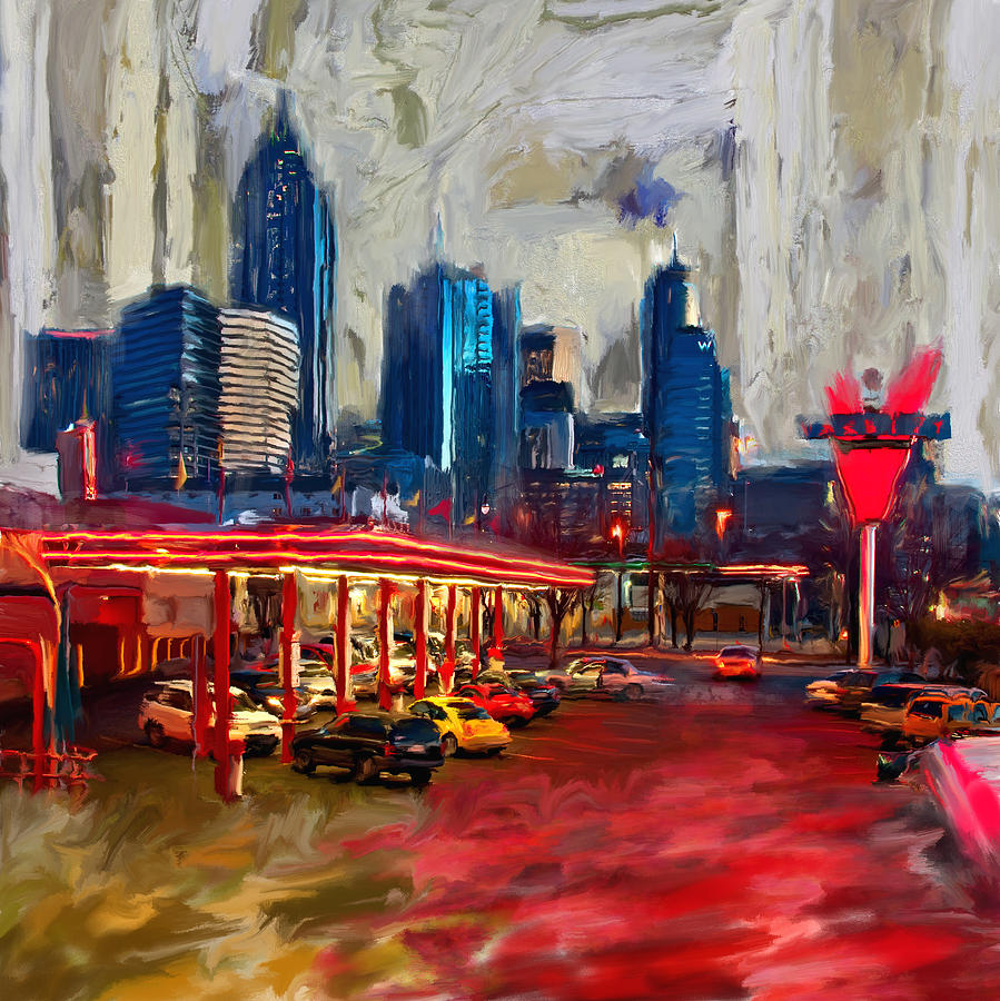 899x900 Atlanta Skyline 231 1 Painting By Mawra Tahreem - Atlanta Skyline Painting