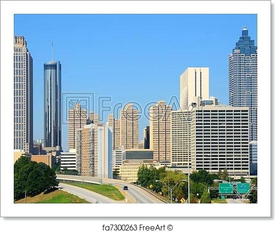 561x471 Atlanta Skyline Painting Free Art Print Of Downtown Home Ideas - Atlanta Skyline Painting