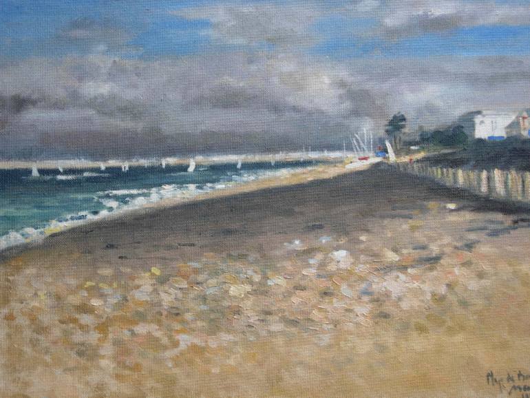 770x578 Saatchi Art The Beach Of Pornichet France West Atlantic Coast - Atlantic Coast Painting