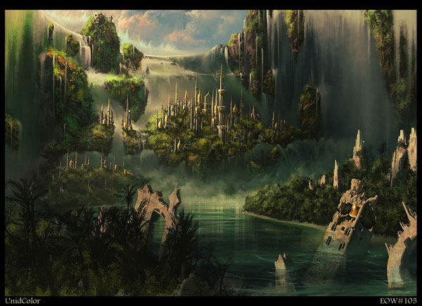 600x435 Stunning Aquatic Themed Digital Art - Atlantis Painting