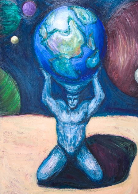 450x630 Urban Zen Ist Weightless - Atlas God Painting