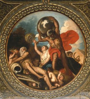 313x344 Akg Images - Atlas God Painting