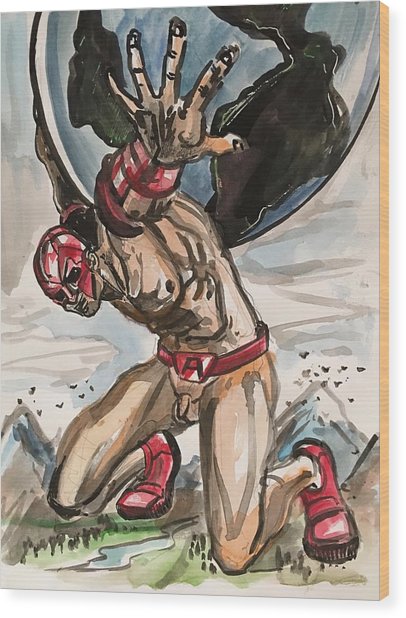 406x618 Atlas Holding The World Painting By Alejandro Lopez Tasso - Atlas Holding The World Painting