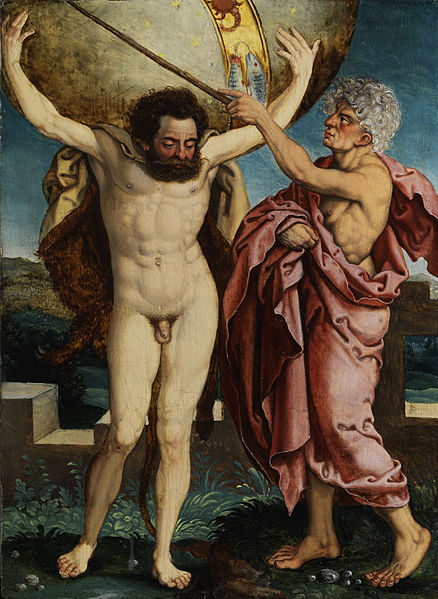 438x599 Madeline Miller - Atlas Holding The World Painting