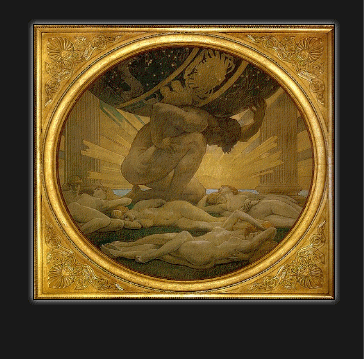364x359 Atlas Mythology - Atlas Holding The World Painting