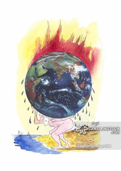 400x566 Atlas Cartoons And Comics - Atlas Holding The World Painting