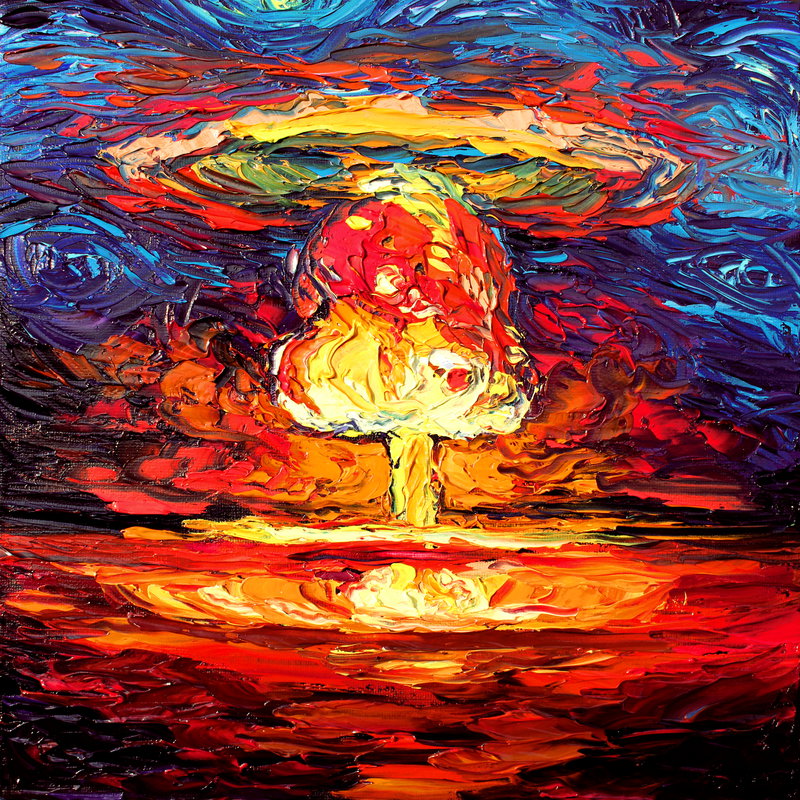800x800 Van Gogh Never Saw Bikini Atoll By Sagittariusgallery - Atomic Bomb Painting