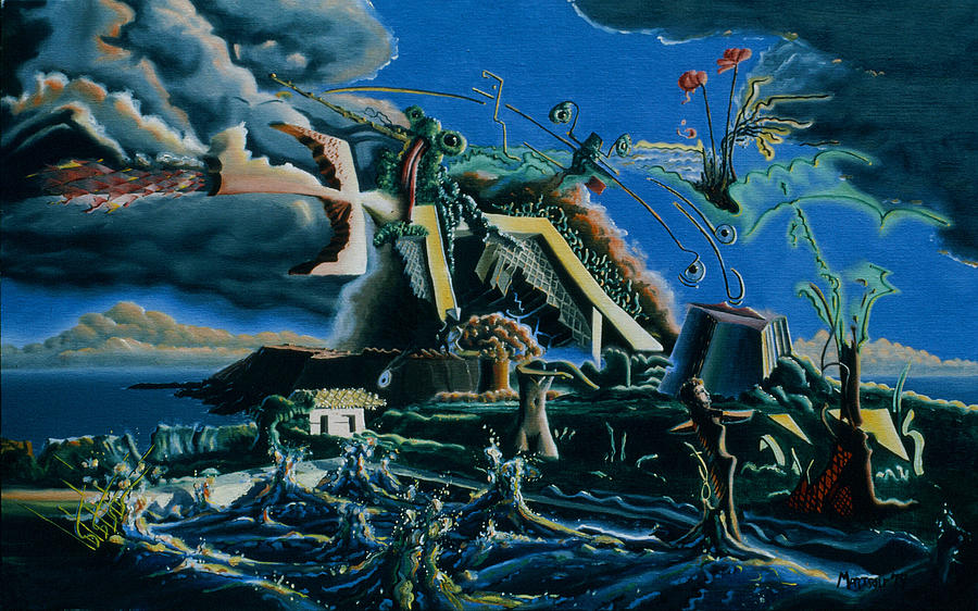 900x562 Surrealism In The Atomic Age Painting By Dave Martsolf - Atomic Painting