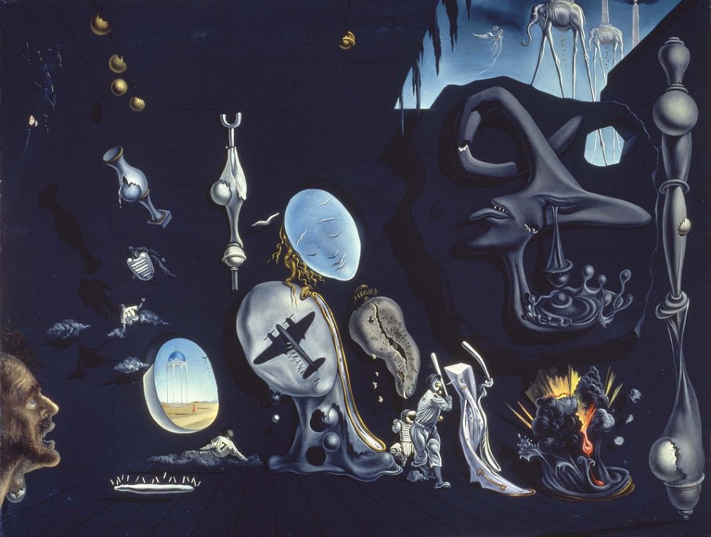 1000x756 Uranium And Atomica Melancholica Idyll, 1945 By Salvador Dali - Atomic Painting