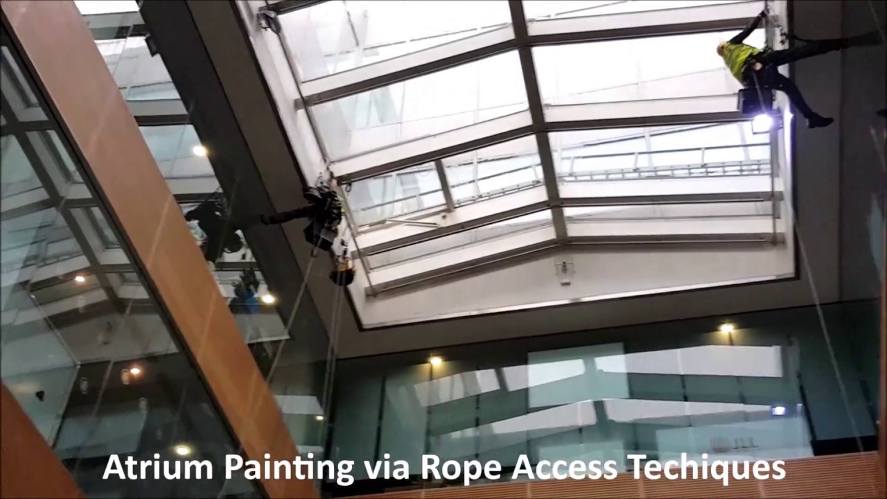 1280x720 Rope Access Atrium Painting - Atrium Painting
