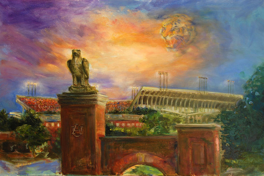 900x600 Auburn Skies Painting By Ann Marshall Bailey - Auburn Painting